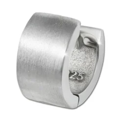 SilberDream Creole Small matt 1,1cm 925 Sterling Silber Damen Ohrringe SDO4423M