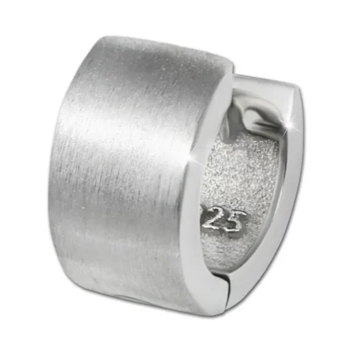 SilberDream Creole Small matt 1,1cm 925 Sterling Silber Damen Ohrringe SDO4423M