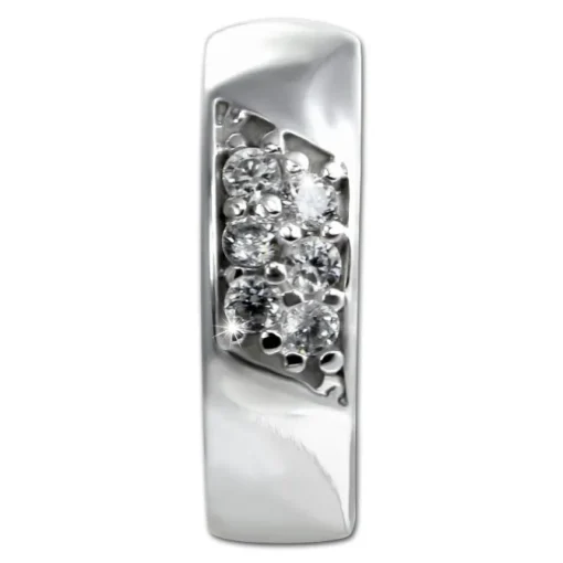 SilberDream Creole Small Zirkonia weiß 925 Sterling Silber Damen SDO4410W
