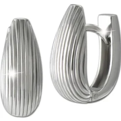 SilberDream Creole Stripe 925 Sterling Silber Damen Ohrringe SDO4456J