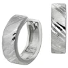 SilberDream Creole Stripe 925er Sterling Silber Damen Ohrringe SDO4419J