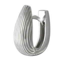 SilberDream Creole Stripe 925 Sterling Silber Damen Ohrringe SDO4456J