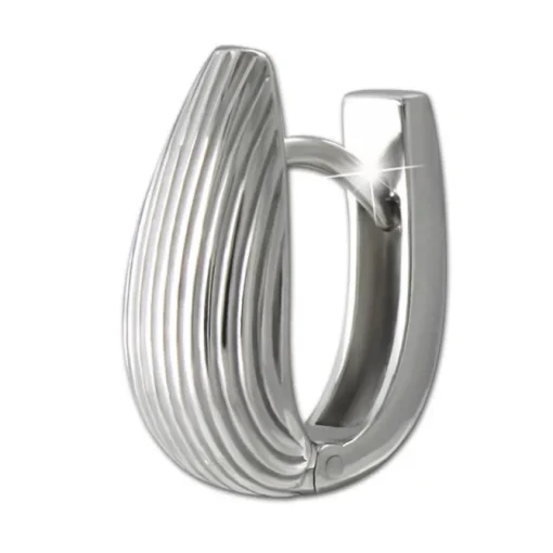SilberDream Creole Stripe 925 Sterling Silber Damen Ohrringe SDO4456J