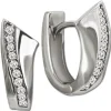SilberDream Creole Swing Zirkonia weiß 925 Sterling Silber Damen SDO4358W