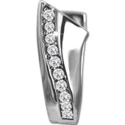 SilberDream Creole Swing Zirkonia weiß 925 Sterling Silber Damen SDO4358W