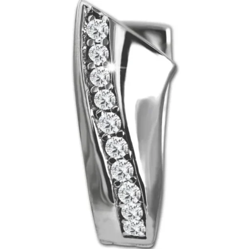 SilberDream Creole Swing Zirkonia weiß 925 Sterling Silber Damen SDO4358W