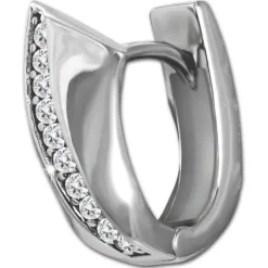 SilberDream Creole Swing Zirkonia weiß 925 Sterling Silber Damen SDO4358W