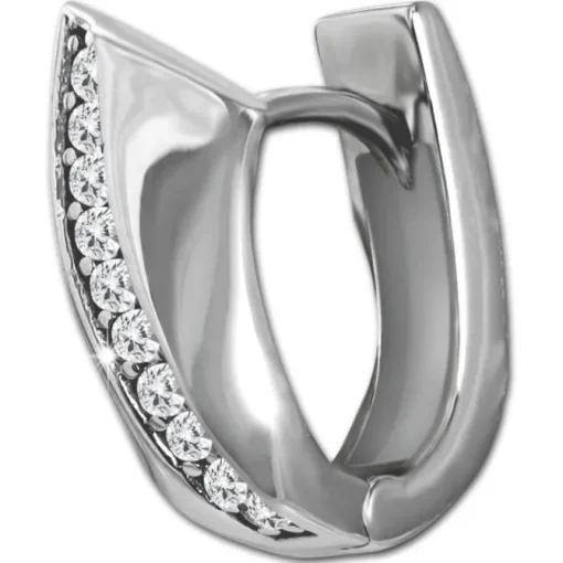 SilberDream Creole Swing Zirkonia weiß 925 Sterling Silber Damen SDO4358W