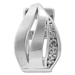 SilberDream Creole Triple Zirkonia weiß 925 Sterling Silber Damen SDO4367W