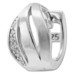 SilberDream Creole Triple Zirkonia weiß 925 Sterling Silber Damen SDO4367W
