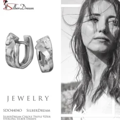 SilberDream Creole Triple 925er Sterling Silber Damen SDO4404O