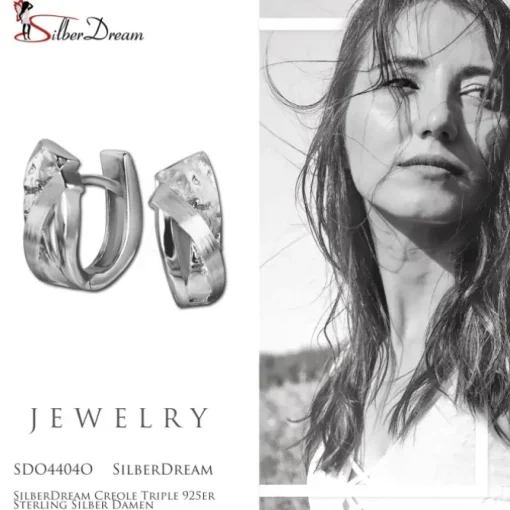 SilberDream Creole Triple 925er Sterling Silber Damen SDO4404O