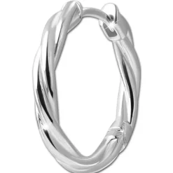 SilberDream Creole Twirl 2,2cm 925 Sterling Silber Damen Ohrringe SDO4434J