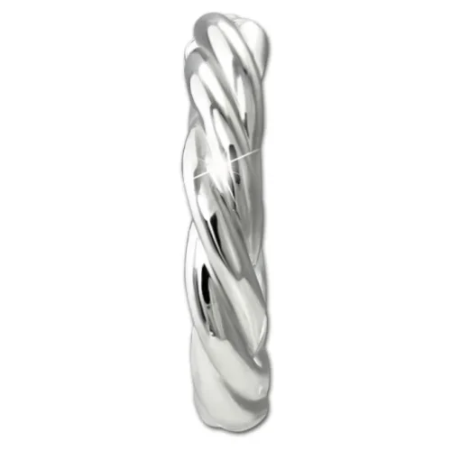 SilberDream Creole Twist 925 Sterling Silber Damen Ohrringe SDO4446J