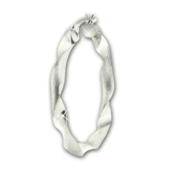 SilberDream Creole Twisted 3,8cm 925 Sterling Silber Damen Ohrring SDO67263