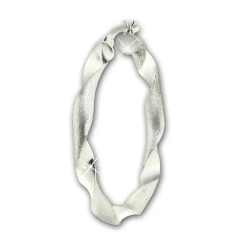 SilberDream Creole Twisted 3,8cm 925 Sterling Silber Damen Ohrring SDO67263