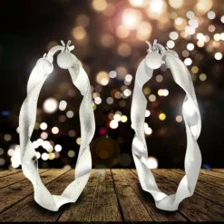 SilberDream Creole Twisted 3,8cm 925 Sterling Silber Damen Ohrring SDO67263