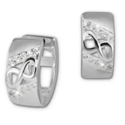 SilberDream Creole Unendlich Zirkonia weiß 925 Sterling Silber Damen SDO383W