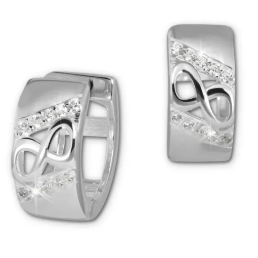 SilberDream Creole Unendlich Zirkonia weiß 925 Sterling Silber Damen SDO383W