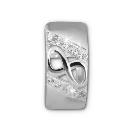 SilberDream Creole Unendlich Zirkonia weiß 925 Sterling Silber Damen SDO383W
