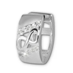 SilberDream Creole Unendlich Zirkonia weiß 925 Sterling Silber Damen SDO383W