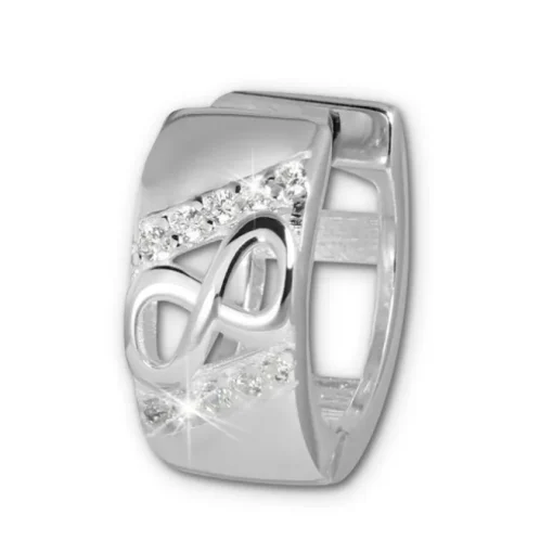 SilberDream Creole Unendlich Zirkonia weiß 925 Sterling Silber Damen SDO383W