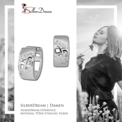 SilberDream Creole Unendlich Zirkonia weiß 925 Sterling Silber Damen SDO383W