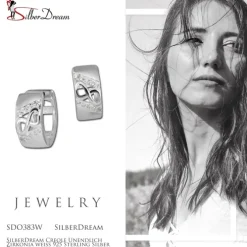 SilberDream Creole Unendlich Zirkonia weiß 925 Sterling Silber Damen SDO383W
