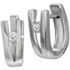 SilberDream Creole V Zirkonia weiß 925 Sterling Silber Damen SDO4407W