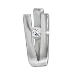 SilberDream Creole V Zirkonia weiß 925 Sterling Silber Damen SDO4407W