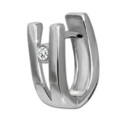 SilberDream Creole V Zirkonia weiß 925 Sterling Silber Damen SDO4407W