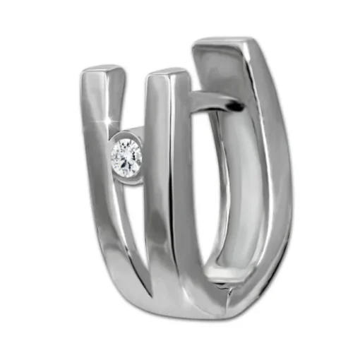 SilberDream Creole V Zirkonia weiß 925 Sterling Silber Damen SDO4407W