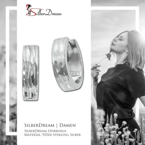 SilberDream Creole Vertical 925er Sterling Silber Damen SDO4369O
