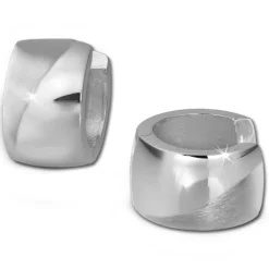 SilberDream Creole Welle 14mm 925 Sterling Silber Ohrring SDO375M