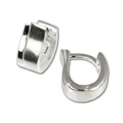 SilberDream Creole Welle matt/glanz 925 Sterling Silber Ohrring SDO305