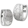 SilberDream Creole Welle Zirkonia weiß 925 Sterling Silber Damen SDO4308W