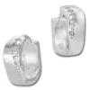 SilberDream Creole Welle Zirkonia weiß 925 Sterling Silber Damen SDO4269W