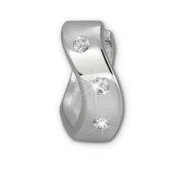 SilberDream Creole Welle Zirkonia weiß 925er Silber Damen SDO395W