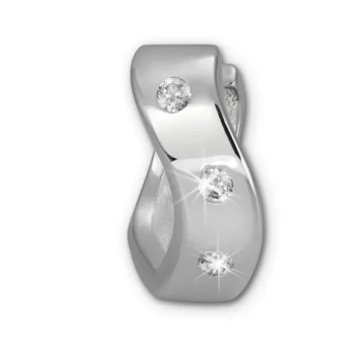 SilberDream Creole Welle Zirkonia weiß 925er Silber Damen SDO395W