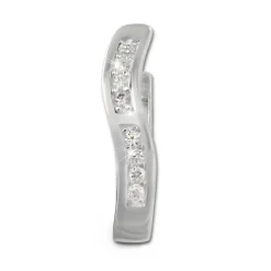 SilberDream Creole Welle Zirkonia 925 Sterling Silber Damen Ohrring SDO377W