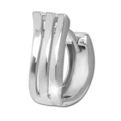 SilberDream Creole Welle 925 Sterling Silber Damen Ohrringe SDO4455J
