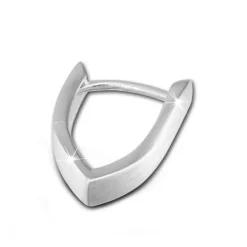 SilberDream Creole Welle matt 925 Sterling Silber Ohrring SDO352M