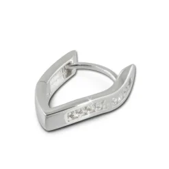 SilberDream Creole Welle Zirkonia 925 Sterling Silber Damen Ohrring SDO377W