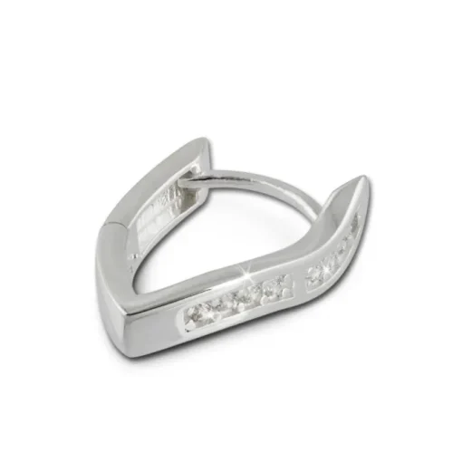 SilberDream Creole Welle Zirkonia 925 Sterling Silber Damen Ohrring SDO377W