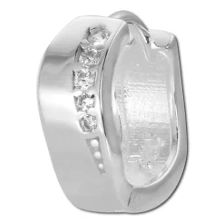 SilberDream Creole Welle Zirkonia weiß 925 Sterling Silber Damen SDO4269W