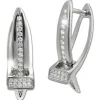 SilberDream Creole X-Form Zirkonia 925 Sterling Silber Damen Ohrringe SDO4450W