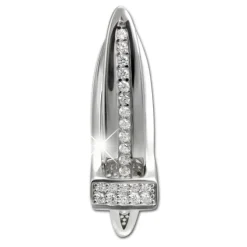 SilberDream Creole X-Form Zirkonia 925 Sterling Silber Damen Ohrringe SDO4450W