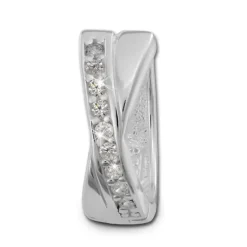SilberDream Creole X-Form Zirkonia weiß 925 Sterling Silber Ohrring SDO380W