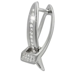 SilberDream Creole X-Form Zirkonia 925 Sterling Silber Damen Ohrringe SDO4450W