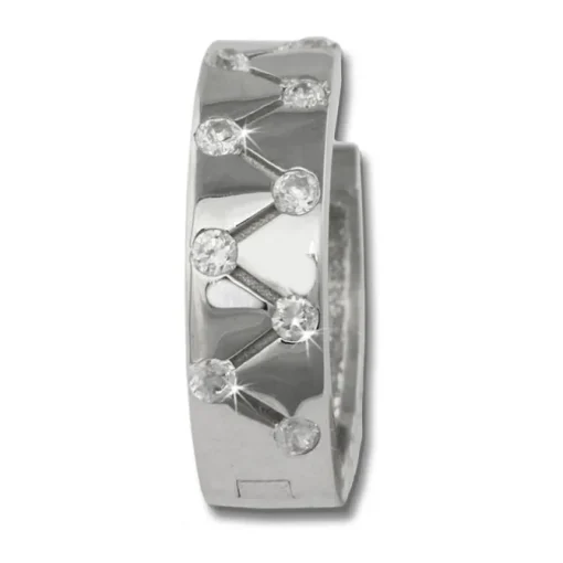 SilberDream Creole Zickzack Zirkonia 925 Silber Damen Ohrring SDO340W